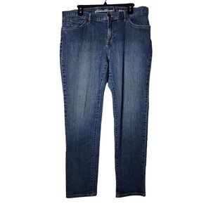 Eddie Bauer Boyfriend Fit Denim Blue Jeans Size 14 Casual Stretch All Seasons